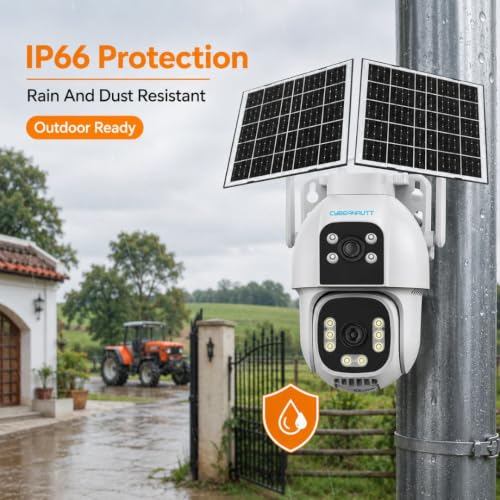 Image of XUGA-Cybernautt Premium Series X20A Dual Solar 4+4MP 4G SIM Based Wireless Outdoor CCTV Camera |Solar Powered | Color Night Vision | Motion Detection | Weatherproof | Supports 256GB SD