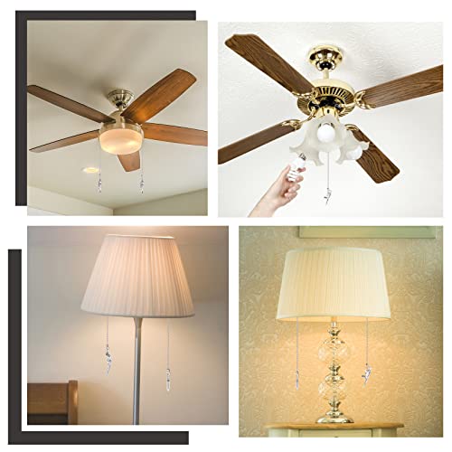 Image of CRASPIRE Ceiling Fan Pull Chain Gun 8PCS Pull String Ceiling Fan Light Ornaments Extension Chains with Gun Hanging Ornaments for Ceiling Light Lamp Fan Chain Bedroom Space Decor (18 Inch)