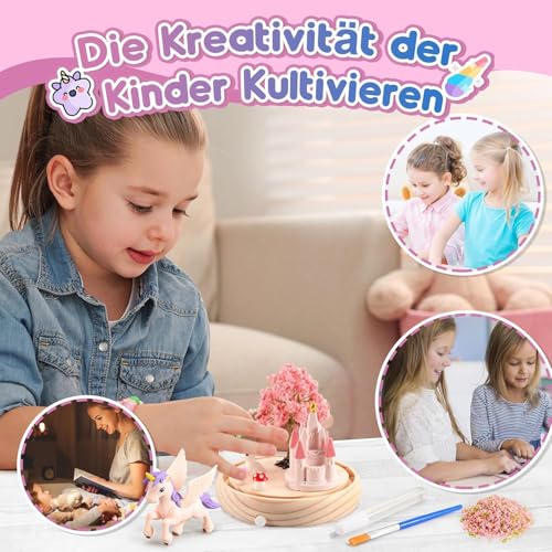 HappyGoLucky Bastelset Kinder - Einhorn Mädchen Spielzeug Geschenk ab 3-10 Jahre - Weihnachts Geschenke für Mädchen - DIY Nachtlicht Kinder… – Ansicht 5