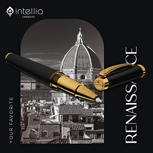 Image of Renaissance - Black & Gold (24K Plated Trims) Roller Ball Pen