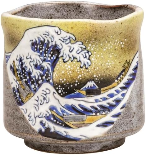 Kutani Yakiwataya Large Tea Cup Sparrow K9-709