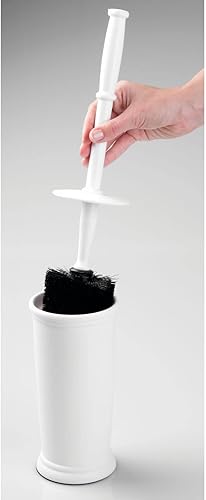 Miniatura 5 de mDesign - Escobilla de inodoro y soporte de plástico para almacenamiento de baño y organización, ahorro de espacio, resistente, limpieza profunda,