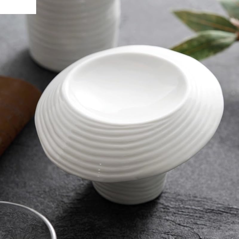 Platos de aperitivos para pasta, platos creativos de cerámica de base alta, plato de postre con rosca irregular para restaurante, plato de aperitivos, plato de sushi, vajilla especial, platos par