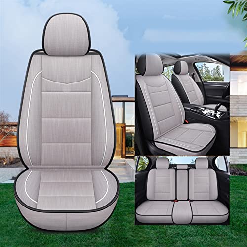 Housses de siège de voiture ensemble complet d'accessoires lin
