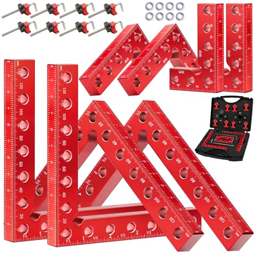 Maziloxe Corner Clamps for Woodworking, 8PCS 90 Degree Right Angle Clamps with Storage Box, 4PCS...
