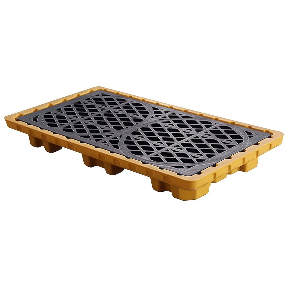 SGKOMN Leakproof Spill Pallet - Industrial Oil Spill Containment Tray with Grates Modular Spill Control Solutions for Effective Spill Prevention and Management