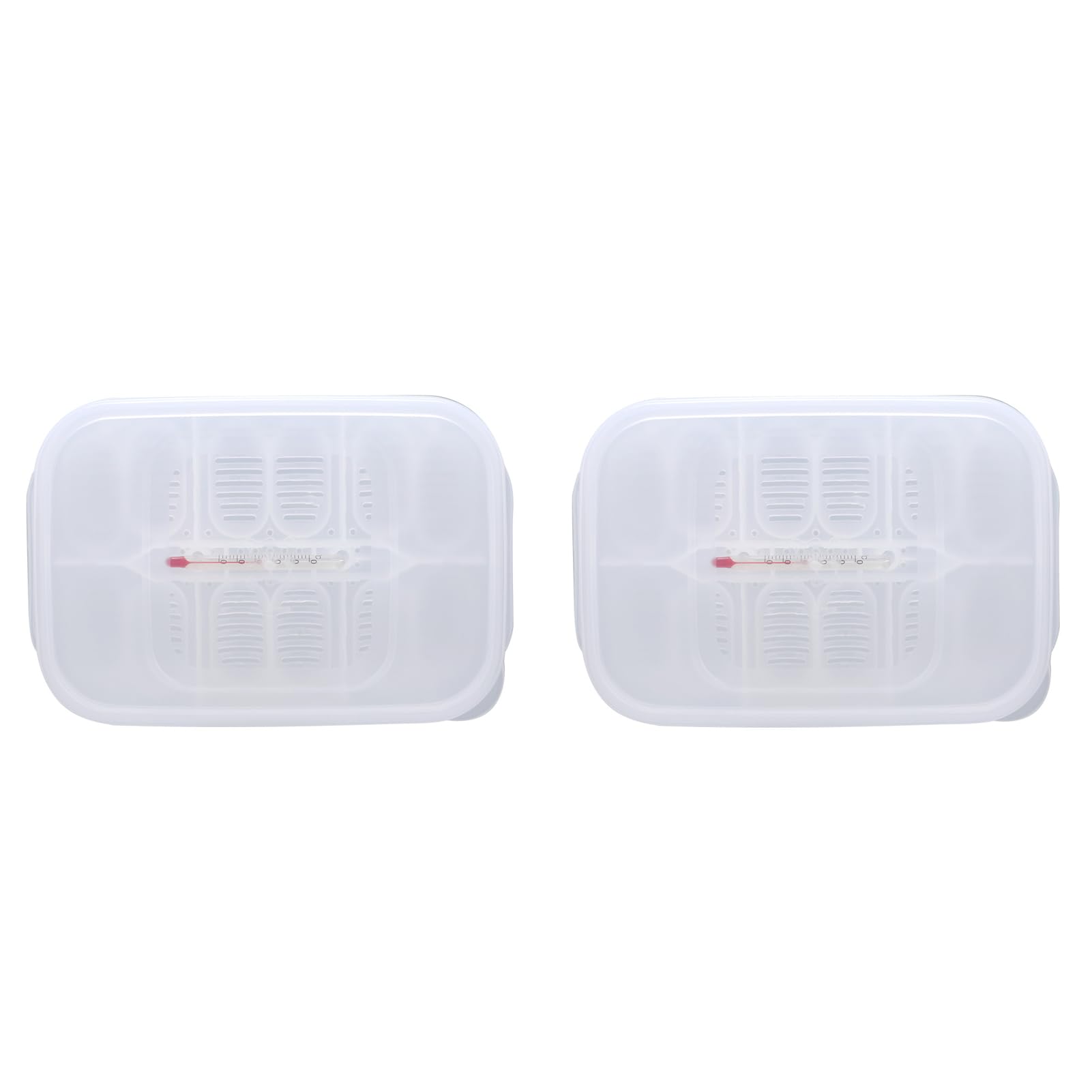 2 Pcs Reptile Incubation Box, Professional Transparent Plastic Lizards Reptile Breeding Incubator Tray Hatcher Box for Snakes Eggs