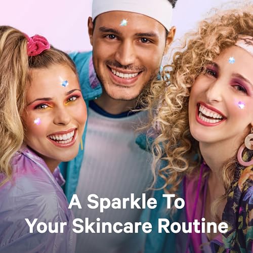Image of Sosky Hologram Pimple Patches for Face, Hydrocolloid Acne Patches with Salicylic Acid, Cute Star Zit Stickers,Colorful Blemish Covers,48 Count Blue Pink Star Heart Cloud Flower