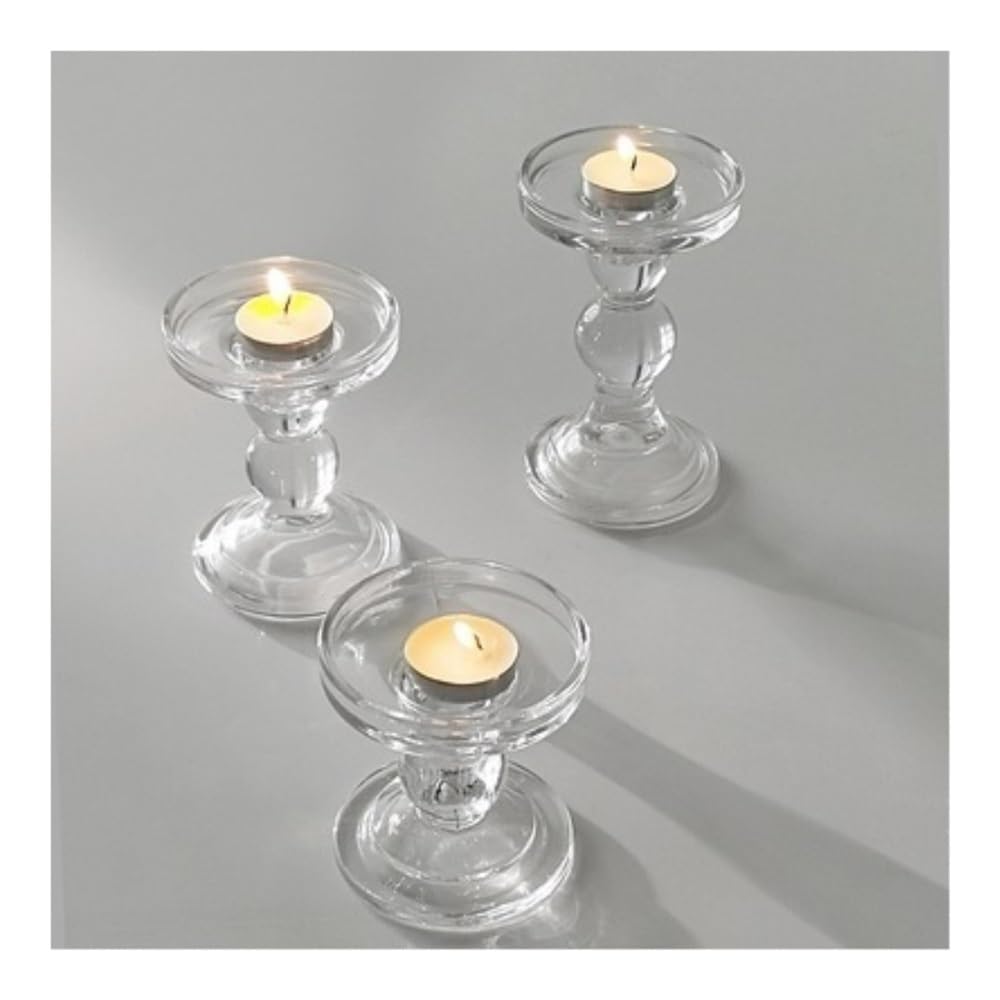 Kerzenhalter 3-teiliges Glaskerzenset – Moderne Aromatherapie-Halter for die Inneneinrichtung