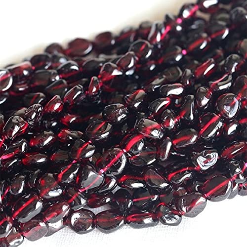 Garnet rouge véritable en pépites libres LKBEADS de 6-7mm de qualité