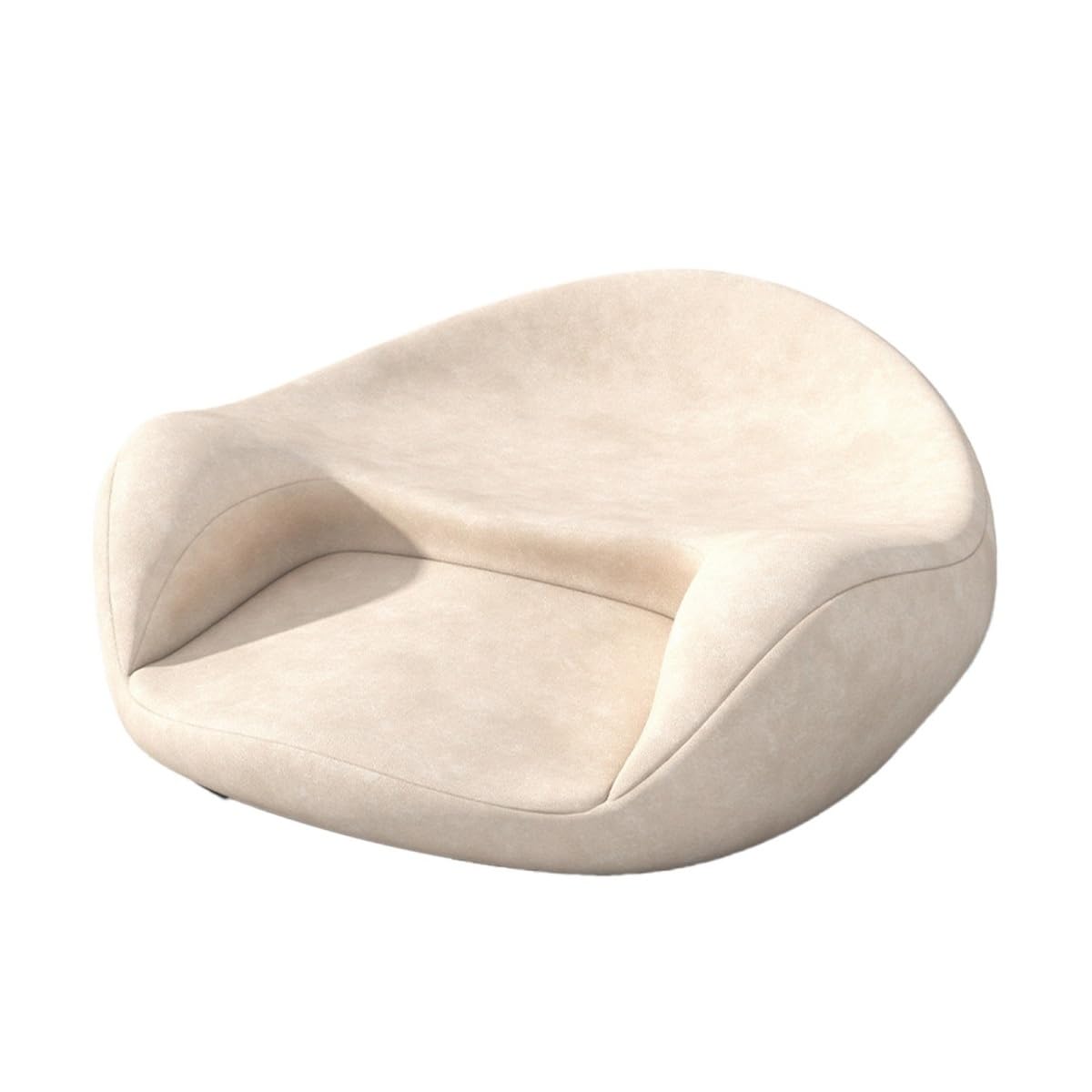 Cojín ergonómico de meditación, cómodo cojín de Suelo, Asiento Grande y Grueso, Asiento de Ante for práctica de Yoga y atención Plena, Espuma viscoelástica, Soporte de Espalda Curvado(White)