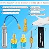 Boltigen AC Oil Injector Kit for R1234YF, R134A, R410A-HVAC Dye Oil Injector with 1/4" SAE Connector, AC Dye Injector Tool Set, for R134A R1234YF R410A Refrigerant System #5