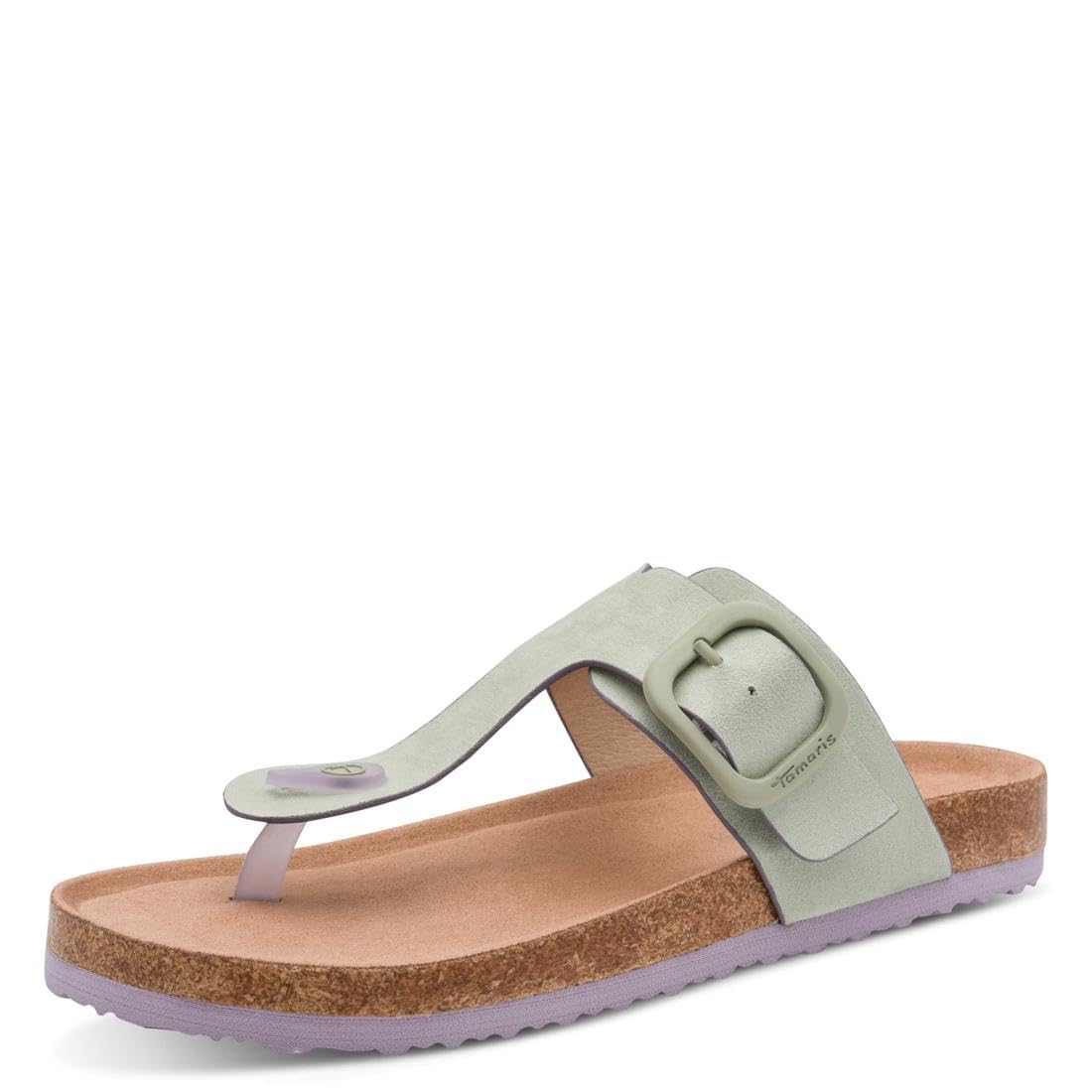 Tamaris Women Footbed Slide flat green 3.5 UK