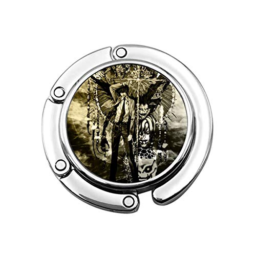 Preisvergleich Produktbild Death Note Faltbare Handtaschenhaken, 2er-Set Kleiderbügel klappbar Tischaufhänger Halter Damen Tasche Aufbewahrung