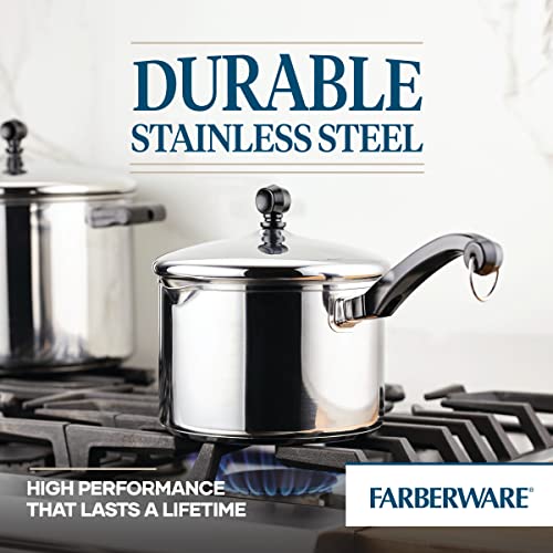 Farberware Classic Series Stainless Sauce Pan with Lid, Straining, 3-Quart - image 8