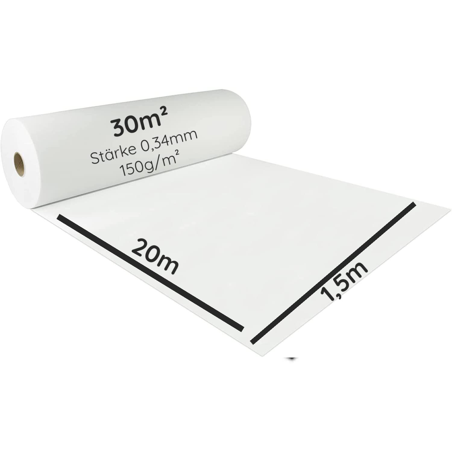 Erdanker Unkrautvlies Aquagart 20m² Gartenvlies Unkrautvlies Unkrautfolie Mulchfolie Mulchvlies 150g - Foto 9