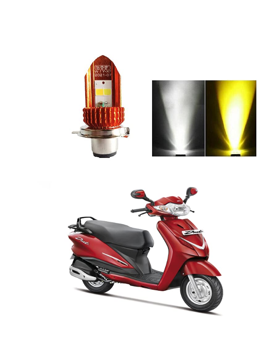 PRIKNIK Led Headlight Bulb 30W Two Color White / Yellow Light H4 Lamp Compatible With H-ero Duet