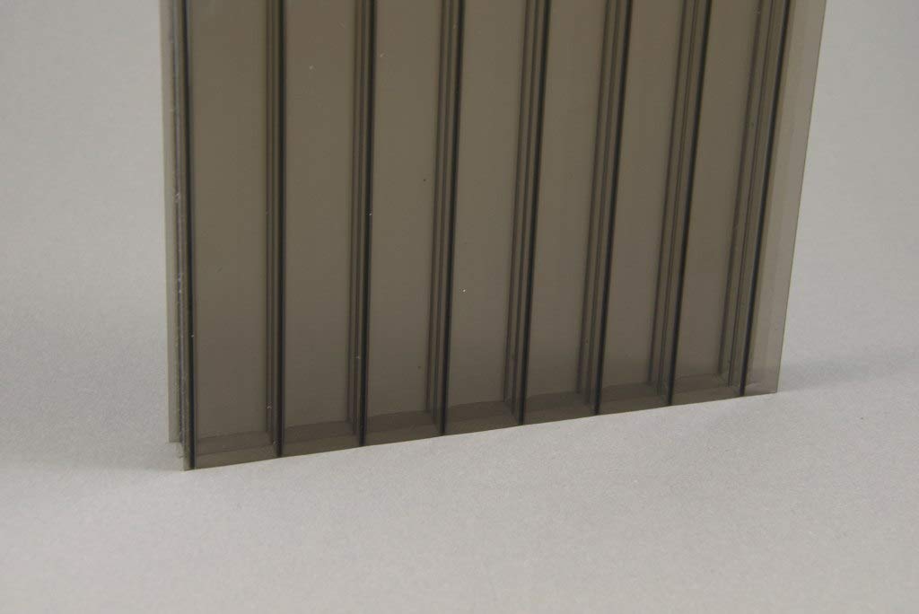 Stegplatte aus Polycarbonat |Doppelstegplatte| 16mm stark | Steg 3 Fach | bronze 980mm x 2500mm