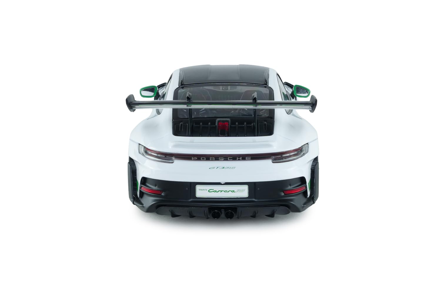 Solido - Porsche 911 GT3 RS 2024 1:18 - Maquette Die-Cast Tribute to Carrera RS Package, Modèle à Collectionner en métal Blanc avec Base en Plastique, boîte à fenêtre