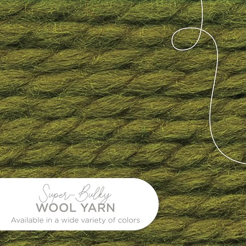 Image of Lion Brand Yarn Wool-Ease Thick & Quick Yarn, Soft and Bulky Yarn for Knitting, Crocheting, and Crafting, 3 Pack, Cilantro | Super Bulky Wool Acrylic Blend Fiber for Soft Hats, Sweaters, Chunky Blankets, Yarn for Crochet, Knitting, Crafts, Weaving