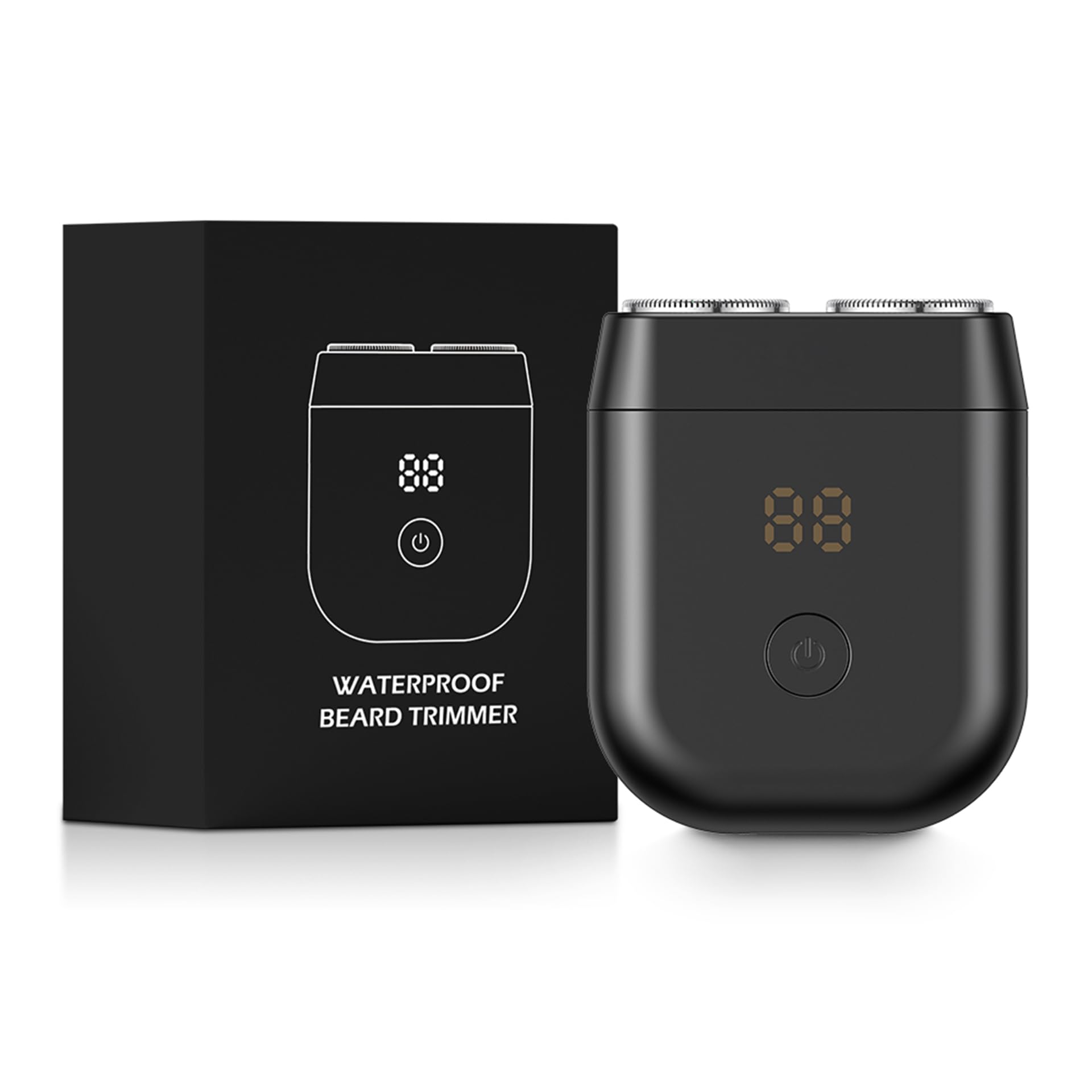 Electric Razor for Young Men with PopUp Trimmer, 100% Waterproof, Rechargeable, Type-C Adult Beard Face Shaver, Black