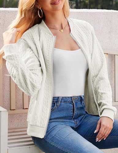Image of Zip Up Sweatshirts for Women Casual Outfits Cardigan Outerwear Trendy Winter Jackets Coat