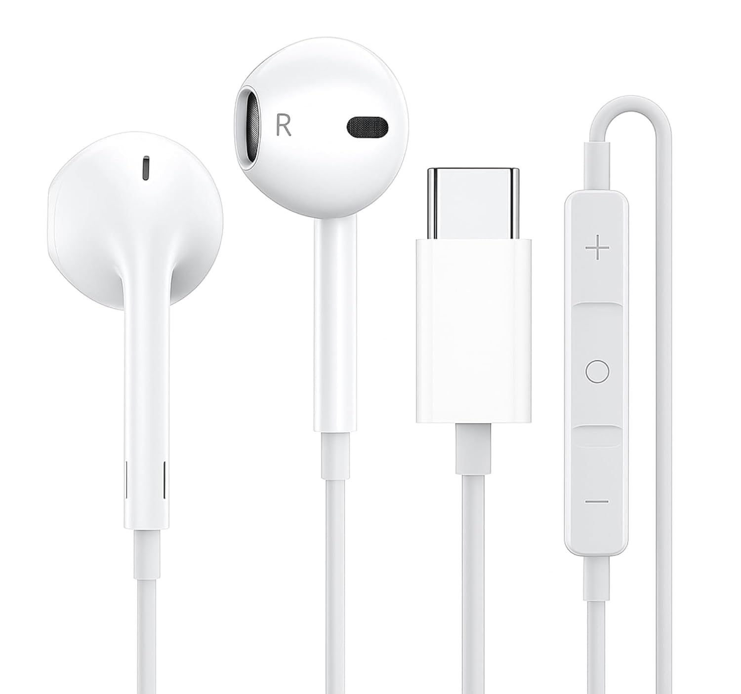 Type-C Headphones Compatible with Phone 17/16/15 Series, Wired USB-C Earphones with Built-in Remote & Microphone for Music, Calls & Volume Control | Compatible with Galaxy & Pixel-image-17
