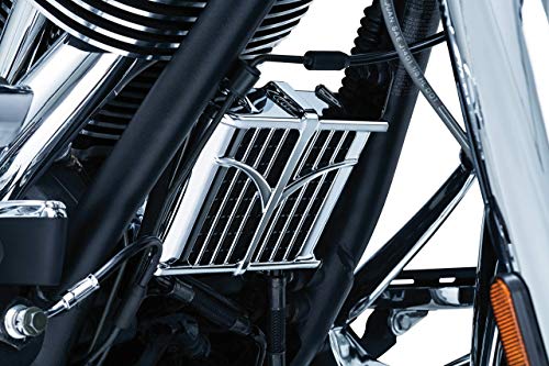 Kuryakyn 5640 Motorcycle Engine Accent Accessory: Oil Cooler Cover for 2014-19 Indian Motorcycles, Chrome