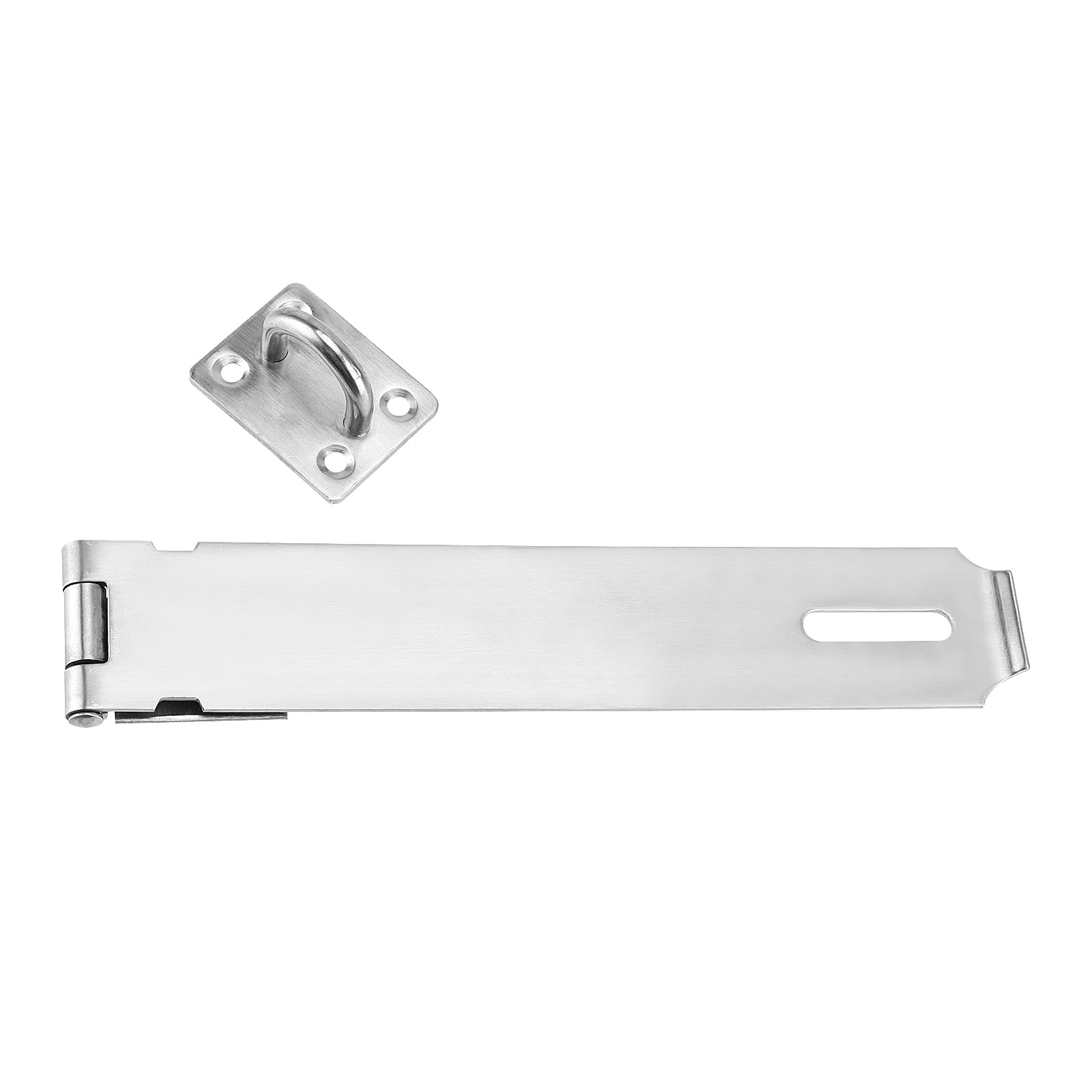 KINJOEK 4 pestillos de seguridad de acero inoxidable extragrueso de 8 pulgadas con tornillos de montaje, cerrojos de puerta de 2.8 mm para puerta de valla, puerta, gabinetes