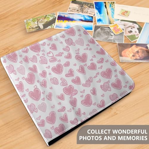 Álbum de Fotos Adhesivo DIY Scrapbook FLildon con Corazones, 3 Anillos, 40 Páginas, 8x10 para Recuerdos miniatura 5