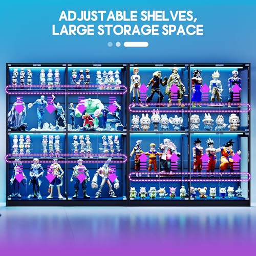 Image of AMERLIFE 60-Inch RGB Display Cabinet with Glass Shelves