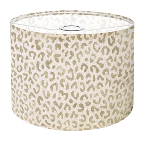 Drum Lamp Shades Leopard print gold texture Lampshade for Floor Lamps Table Lamp Pendant Light Linen 11