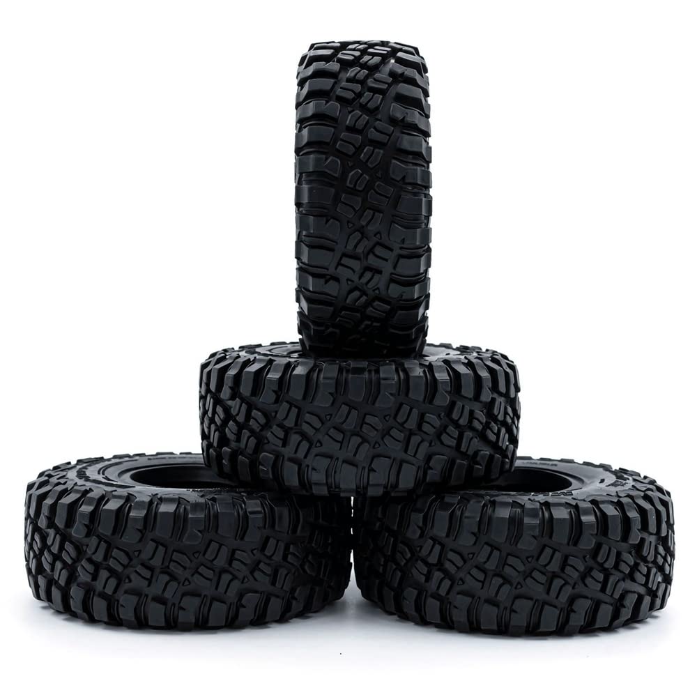 Veciado – Lot De 4 Pneus Caoutchouc 90 Mm Pour Voiture 1/10 RC Crawler, Compatible TRX4, SCX10, D90, Redcat
