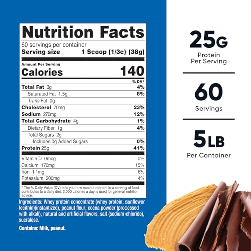 Image of Nutricost Whey Protein Concentrate Powder (Chocolate Peanut Butter) 5LBS | Gluten-Free, GMO-Free