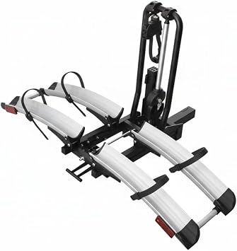 Bike Rack for Car Hitch Mount, 140 lbs Aluminum E-Bike Rack - Roll-Away Wheels, Foldable 5.5" Fat Tires, Anti-Rattle, Tool-Free Install, Fits Cars/Trucks/SUVs/Minivans