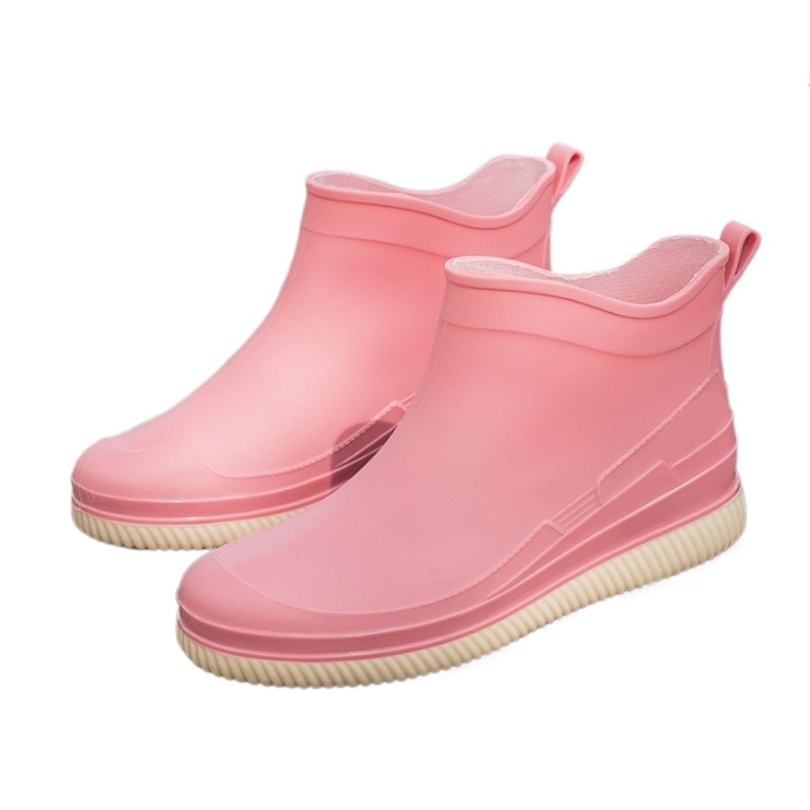 Kalosze Gumowe Buty Damskie Krótkie, Niskie Kalosze, Antypoślizgowe, Wodoodporne, Do Użytku Na Zewnątrz, Do Wody Kalosze Robocze(Pink,37)