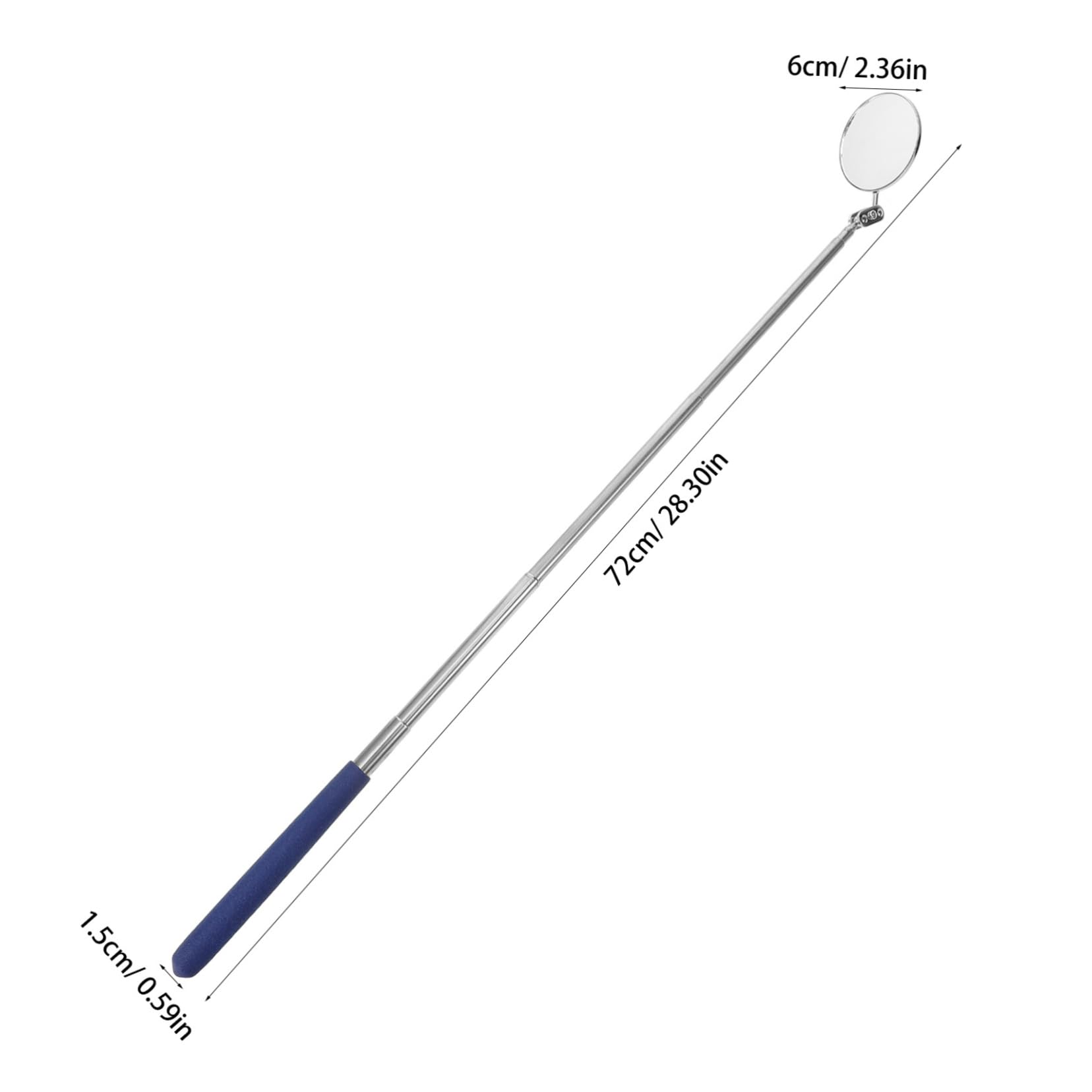 OUNONA Automotive Inspection Mirror Extendable Telescoping Tool Car Inspection Mirror Replacement for Mechanics