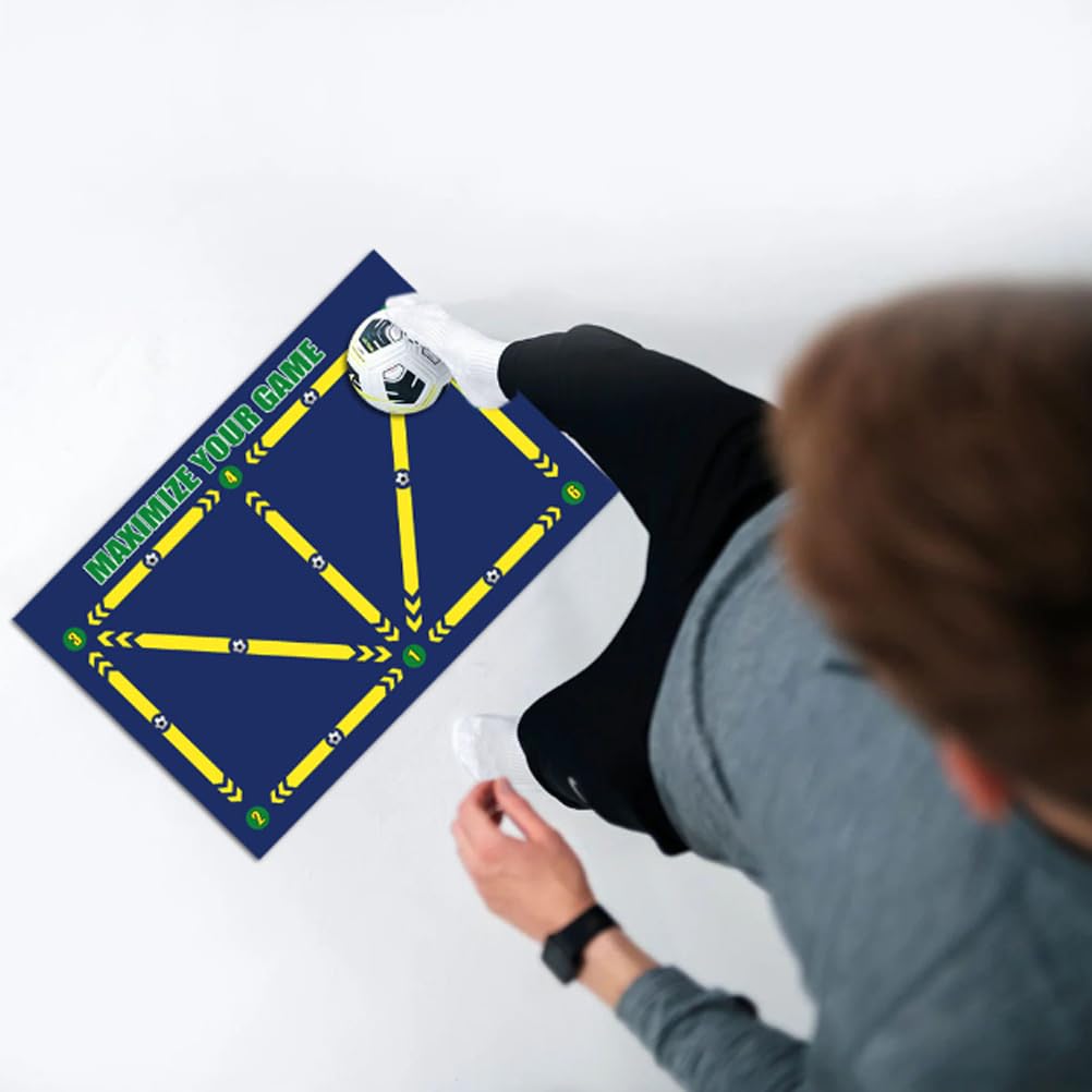 Mata treningowa do gry w piłkę nożną, 60×90 cm Antypoślizgowa duża mata treningowa Gumowa mata amortyzująca do dryblingu Cicha mata do mistrzostwa Piłka nożna Mata sportowa, sprzęt do treningu