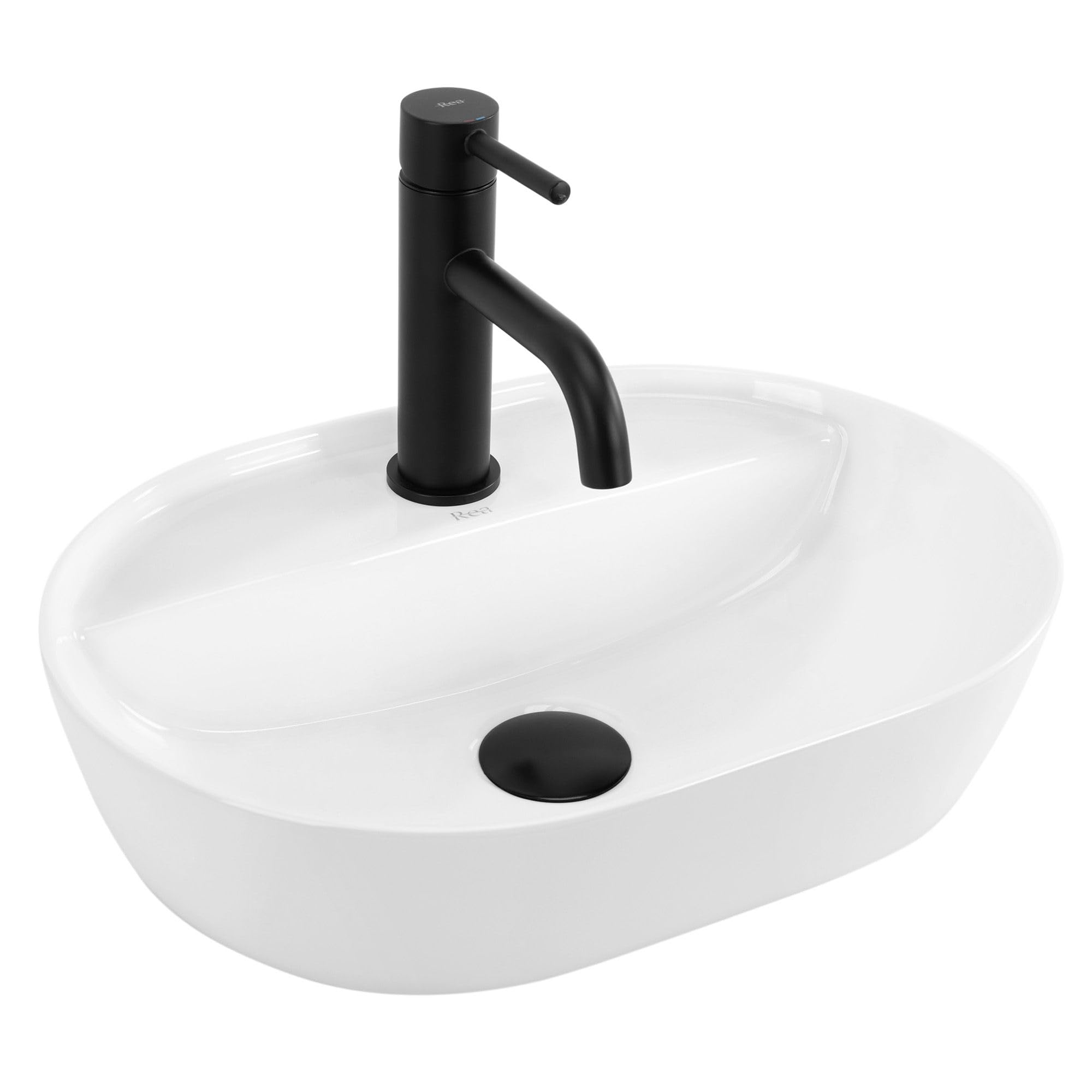 Lavabo Sobre Encimera Rea Aura 42 Blanco