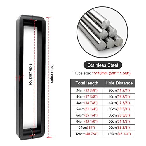 Poignée noire mate pour porte en verre : sublimez votre douche avec élégance moderne - 2