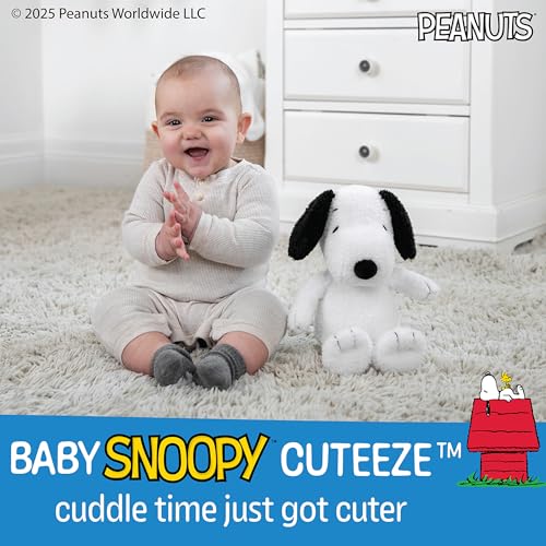Image of Kids Preferred Peanuts Charlie Brown Snoopy Plush with Crinkle Feet, Extra Soft Stuffed Animal Toy for Baby Toddler Boys & Girls 12 Inch Size