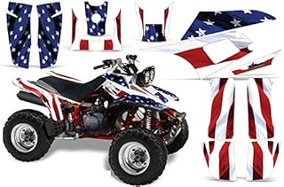 AMR Racing ATV Graphics kit Sticker Decal Compatible with Yamaha Warrior 350 All Years - Stars and Stripes