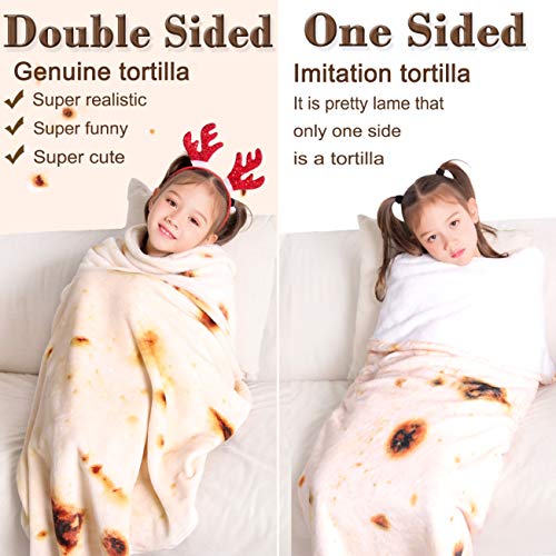 mermaker Burritos Funny Blanket Double Sided