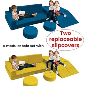 18pcskidscouchbuildingfortmodularkidsplaycouchconvertiblefoamplaysofafortoddlerandbabyplayroomfoldoutcouchsectionalplaysetforcreativegirlsboysnavyyellow Urban Country Home Decor 18pcs kids couch building fort modular kids play couch convertible foam play sofa for toddler and baby playroom fold out couch sectional play set for creative girls boys navyyellow urban country home decor