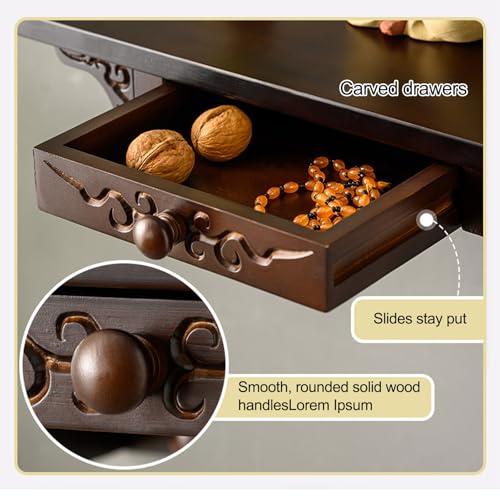 Étagère de prière pour petits espaces et table de méditation murale en bois massif 60cm