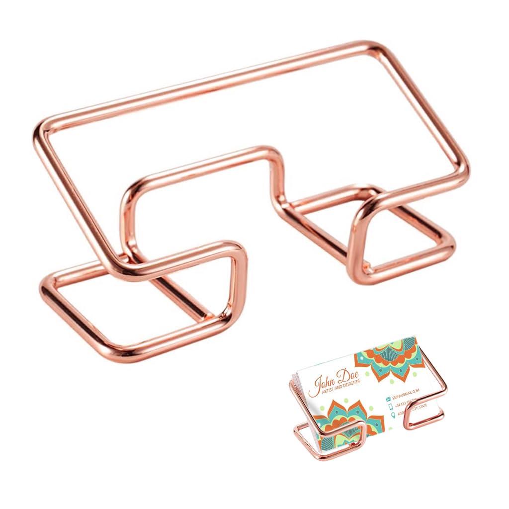 Climberty® 1Pcs Visiting Card Holder for Men, Business Card Holder for Desk, Business Card Holder Display Stand, Modern Business Card Organizer, Desktop Business Card Holders (Rose Gold) (B0CYFTMB3H) Amazon Price History, Amazon Price Tracker