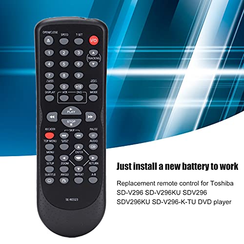 DVD Remote Control, Multi-functional Replacement Television Remote Controller Large Buttons RC for Toshiba SDV296 SDV296KU SDV296 SDV296KU DVD Player - Image 2