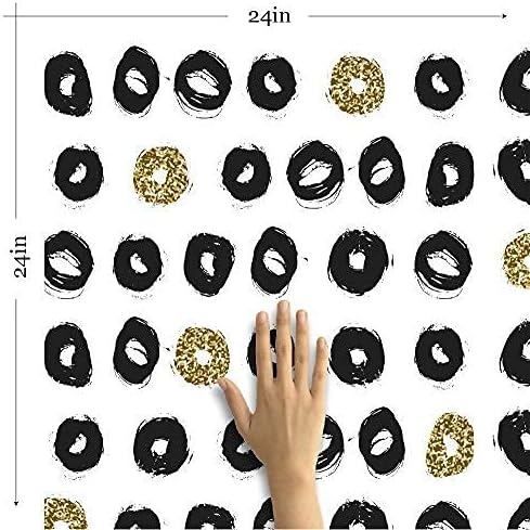 Walls By Me Peel and Stick Black and Yellow Teens Removable Wallpaper 6530-2ft x 4ft (61x122cm)