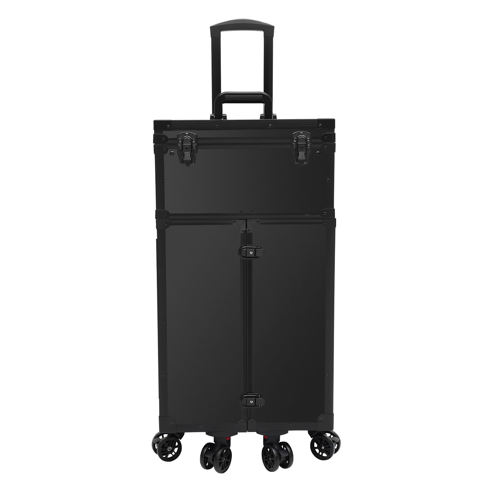 Kosmetikkoffer Alu Beauty Case Kosmetik Trolley Rollkoffer, 4-in-1 Schminkkoffer, abschließbar Koffer Mit 360° drehbare Rollen, Friseurkoffer Damen für Reisen, Geschenkidee, 40 × 30 × 80 cm