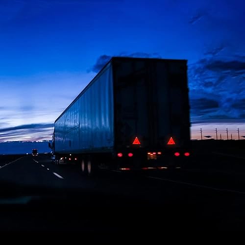 Miniatura 4 de Enjoyist Paquete de 2 letreros de advertencia reflectores de seguridad, señal de seguridad triangular para vehículos de movimiento lento,